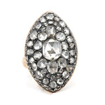 Georgian Marquise Rose Cut Diamond Ring-Charlotte Sayers Antique Jewellery