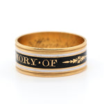 Georgian Memorial Band Ring "Maria Newman"-Charlotte Sayers Antique Jewellery