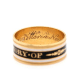 Georgian Memorial Band Ring "Maria Newman"-Charlotte Sayers Antique Jewellery