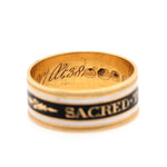 Georgian Memorial Band Ring "Maria Newman"-Charlotte Sayers Antique Jewellery