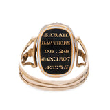 Georgian Memorial Swivel Ring-Charlotte Sayers Antique Jewellery