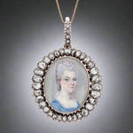 Georgian Miniature Diamond Locket Pendant-Charlotte Sayers Antique Jewellery