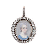 Georgian Miniature Diamond Locket Pendant-Charlotte Sayers Antique Jewellery