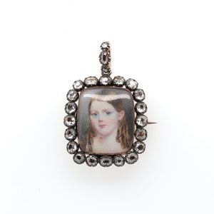 Georgian Miniature Diamond Pendant-Charlotte Sayers Antique Jewellery
