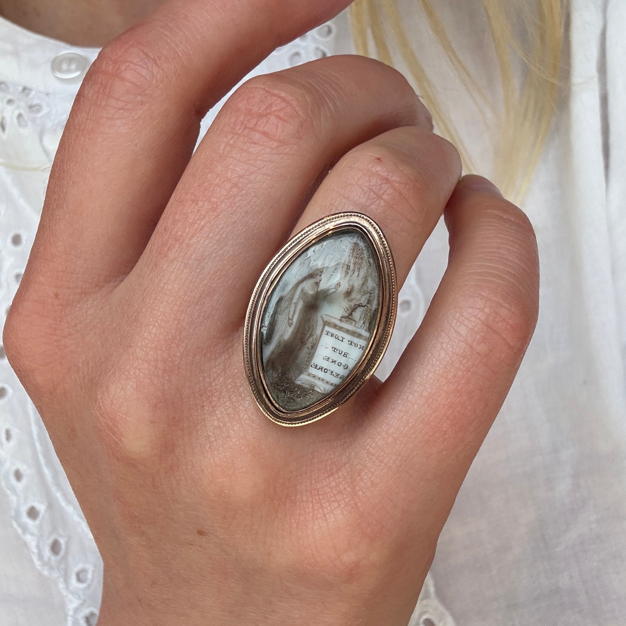 Georgian Miniature Mourning Ring-Charlotte Sayers Antique Jewellery