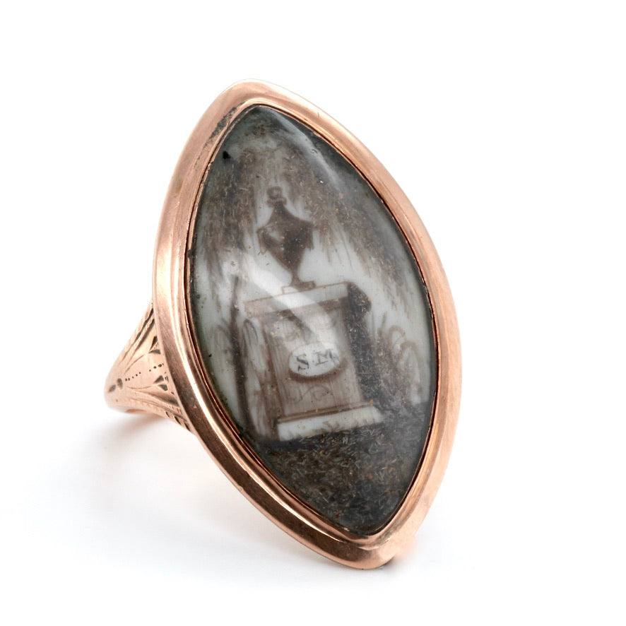 Georgian Miniature Mourning Ring-Charlotte Sayers Antique Jewellery