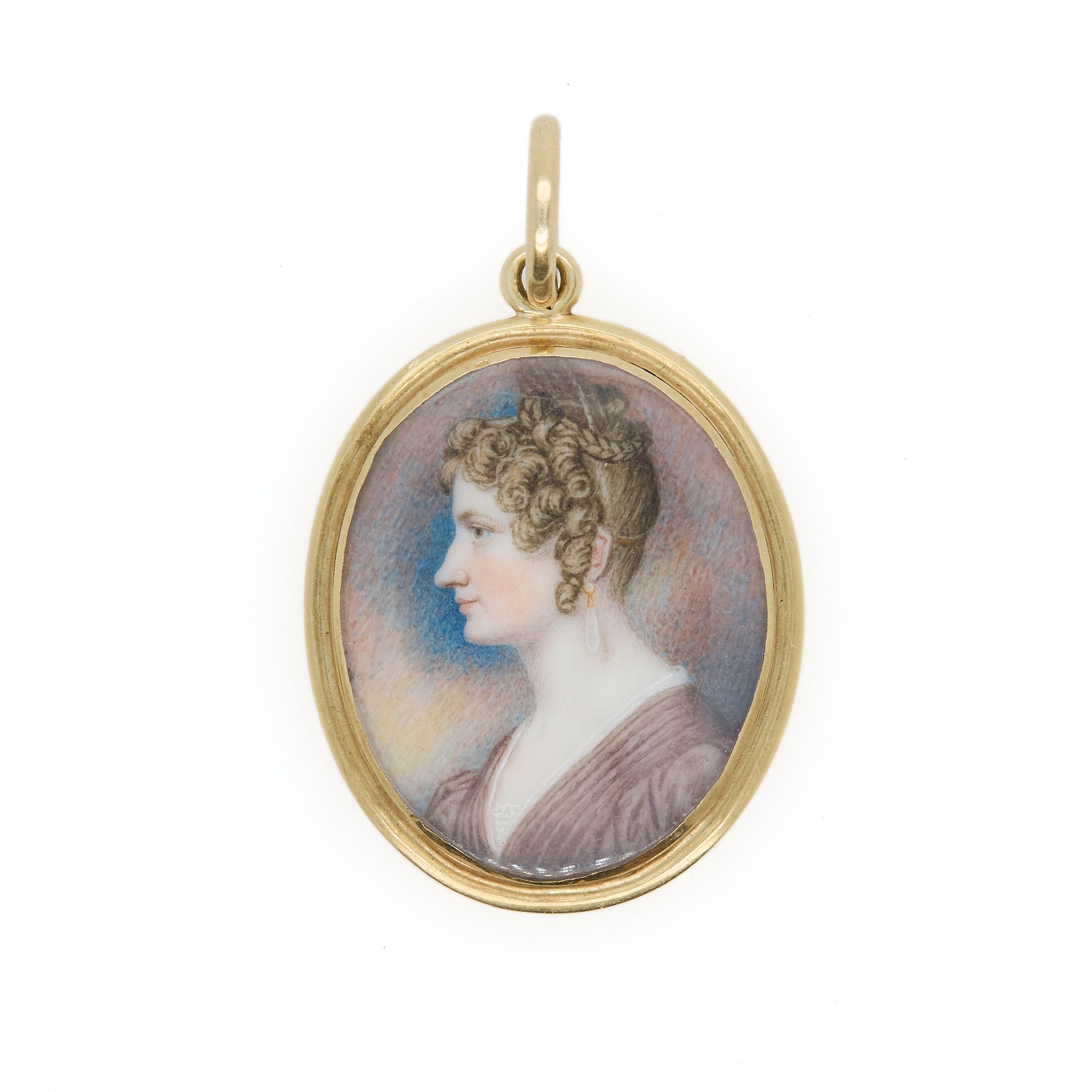Georgian Miniature Pendant-Charlotte Sayers Antique Jewellery