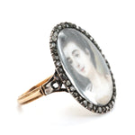 Georgian Miniature Portrait Ring-Charlotte Sayers Antique Jewellery