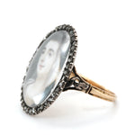 Georgian Miniature Portrait Ring-Charlotte Sayers Antique Jewellery