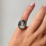 Georgian Miniature Portrait Ring-Charlotte Sayers Antique Jewellery