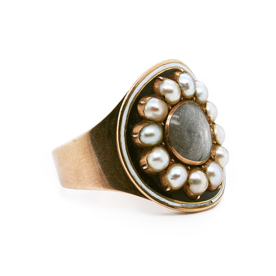 Georgian Mourning Ring-Charlotte Sayers Antique Jewellery