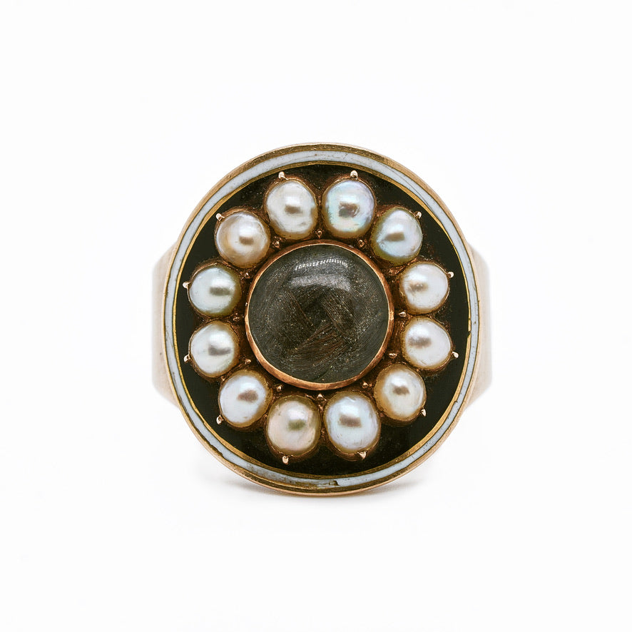 Georgian Mourning Ring-Charlotte Sayers Antique Jewellery