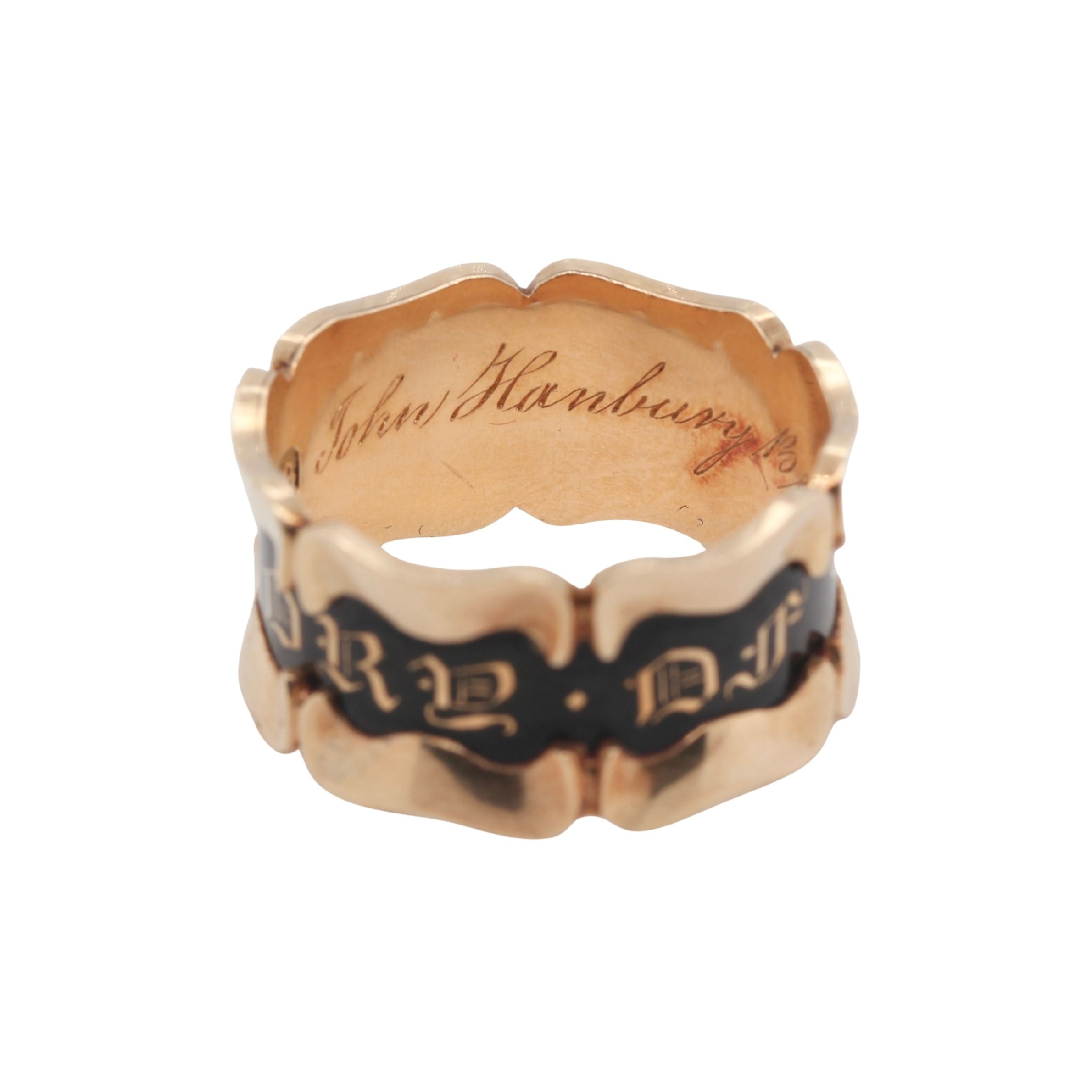 Georgian Mourning Ring 'John Hanbury Beaufoy 1757'-Charlotte Sayers Antique Jewellery