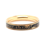 Georgian Narrow Black Enamel Band Memorial Ring-Charlotte Sayers Antique Jewellery