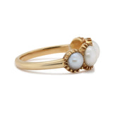 Georgian Natural Pearl Line Ring-Charlotte Sayers Antique Jewellery