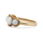 Georgian Natural Pearl Line Ring-Charlotte Sayers Antique Jewellery