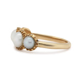 Georgian Natural Pearl Line Ring-Charlotte Sayers Antique Jewellery