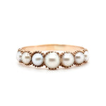 Georgian Natural Pearl Line Ring-Charlotte Sayers Antique Jewellery