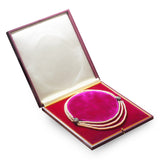 Georgian Natural Pearl Necklace with Sapphire Clasps-Charlotte Sayers Antique Jewellery