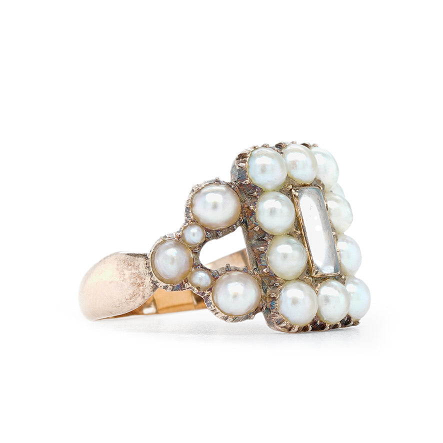 Georgian Natural Pearl Ring-Charlotte Sayers Antique Jewellery