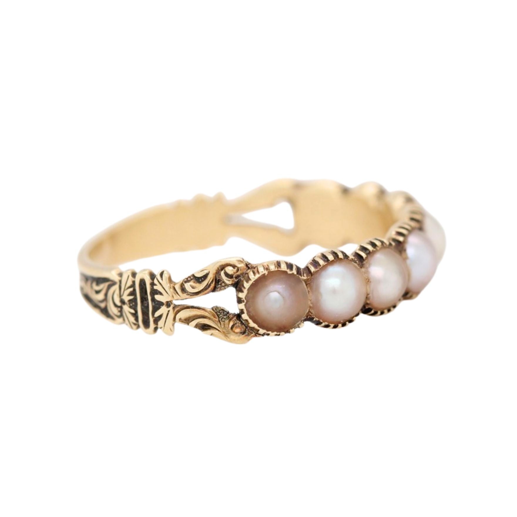 Georgian Natural Pearl Ring-Charlotte Sayers Antique Jewellery