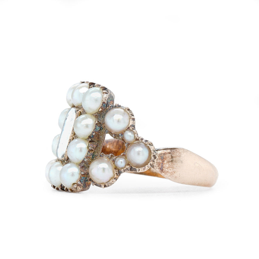 Georgian Natural Pearl Ring-Charlotte Sayers Antique Jewellery