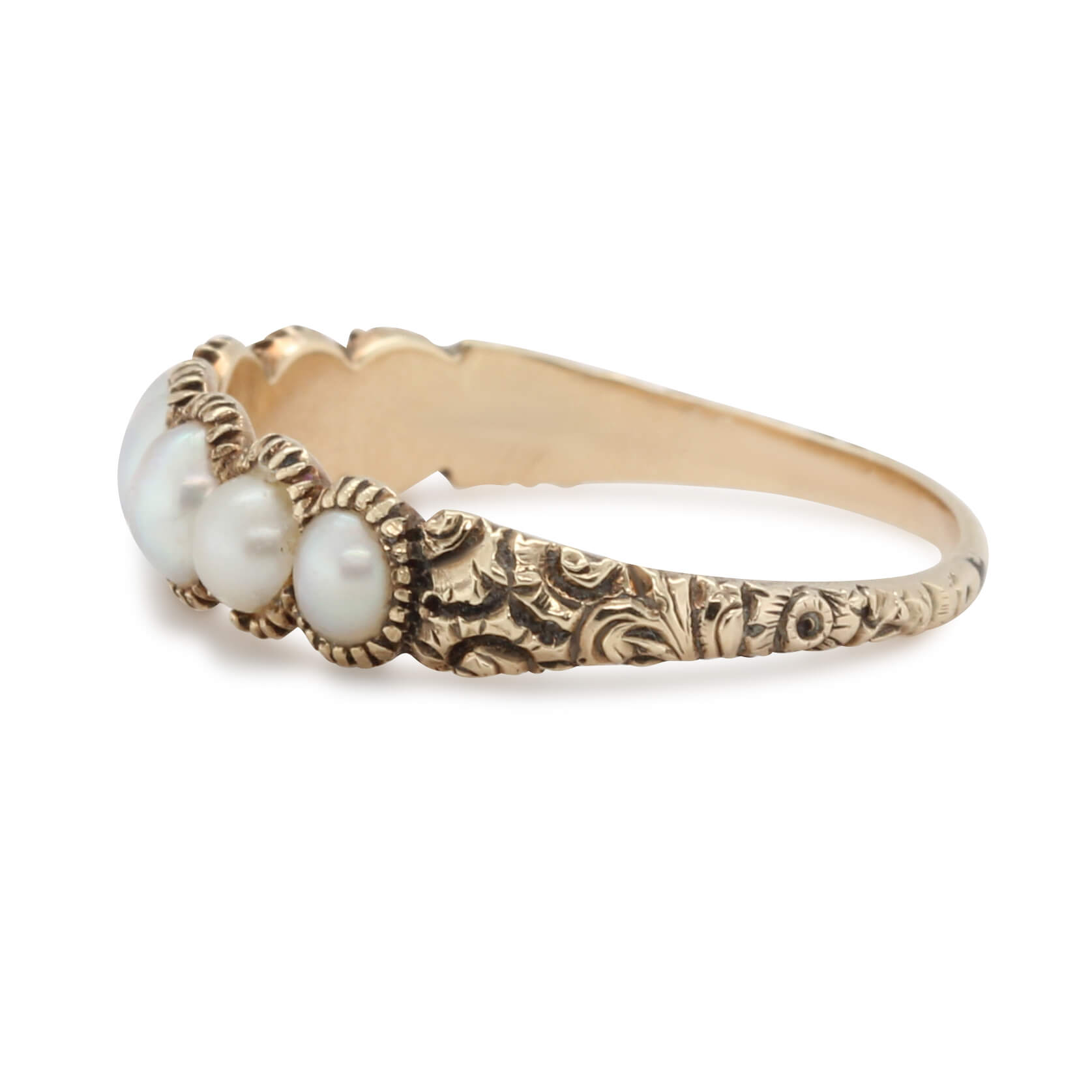 Georgian Natural Pearl Ring-Charlotte Sayers Antique Jewellery