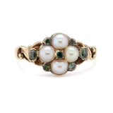 Georgian Natural Pearl and Emerald Ring-Charlotte Sayers Antique Jewellery