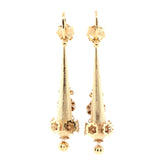 Georgian Night and Day Drop Earrings-Charlotte Sayers Antique Jewellery