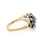 Georgian Old Cut Diamond Cluster Ring-Charlotte Sayers Antique Jewellery