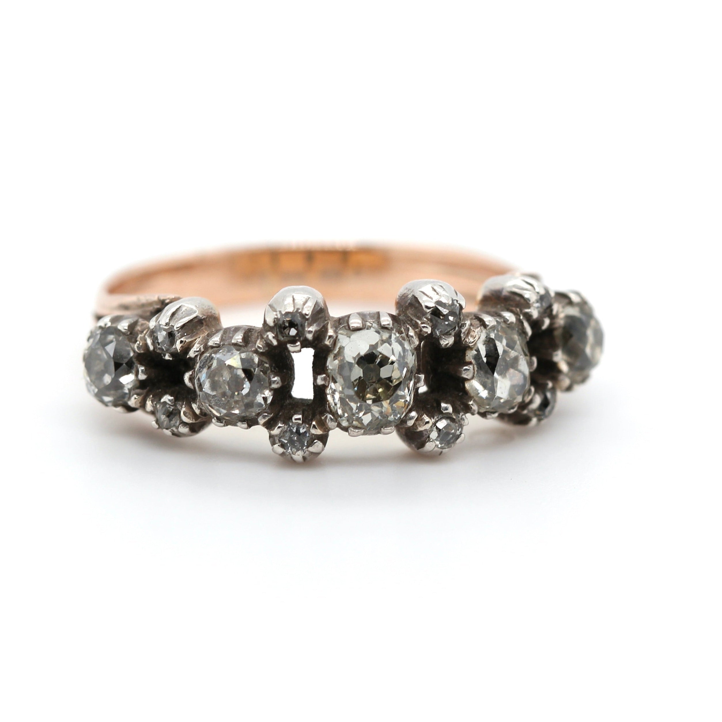 Georgian Old Cut Diamond Ring-Charlotte Sayers Antique Jewellery