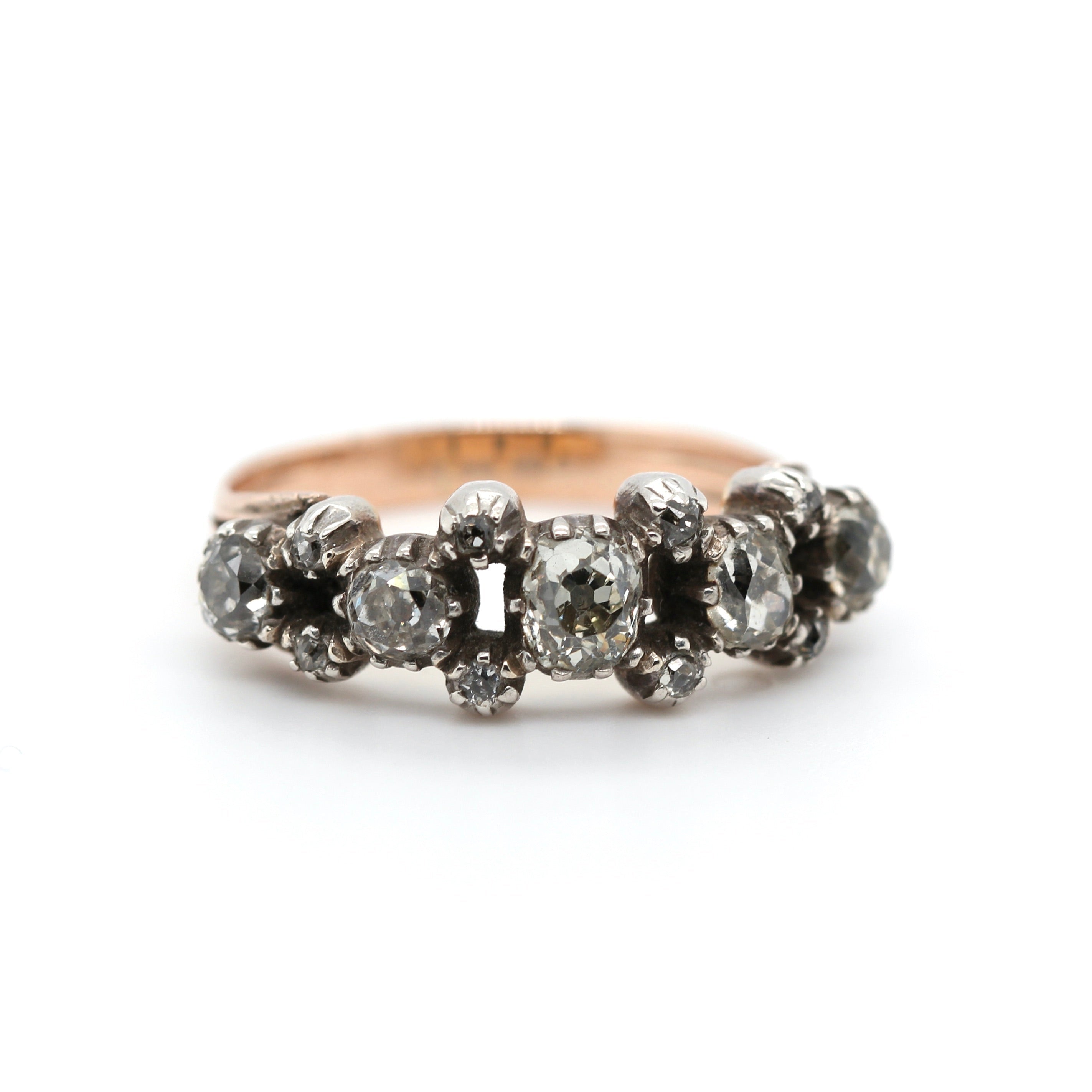 Georgian Old Cut Diamond Ring-Charlotte Sayers Antique Jewellery