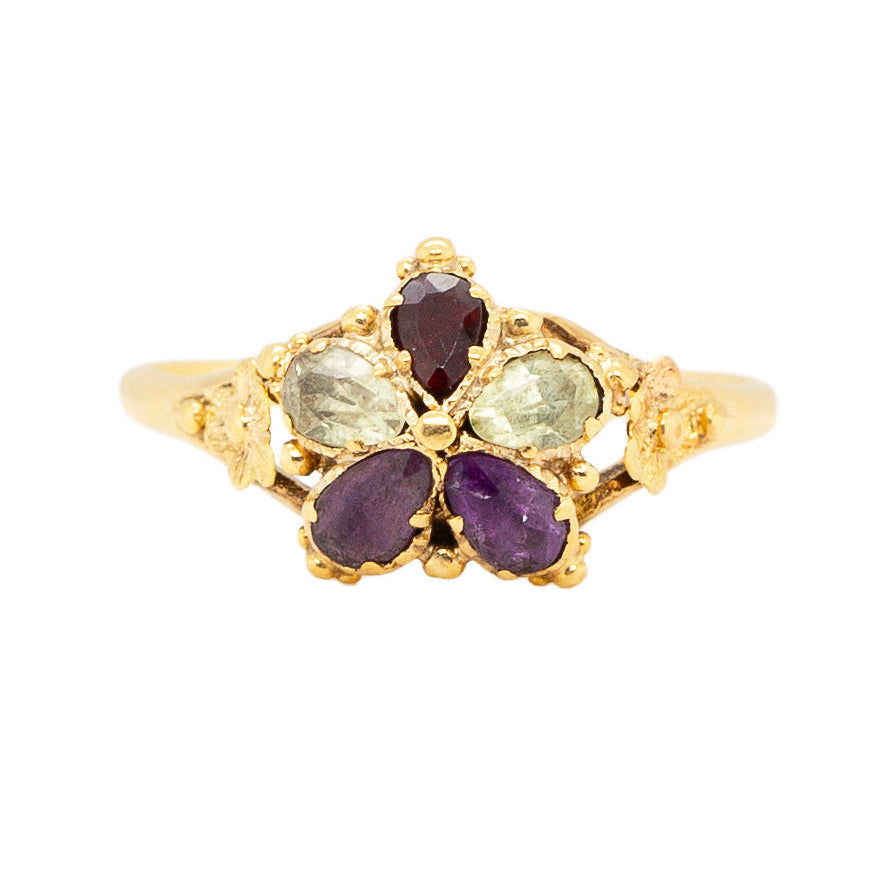 Georgian Pansy Ring-Charlotte Sayers Antique Jewellery