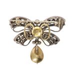 Georgian Paste Bow Brooch-Charlotte Sayers Antique Jewellery