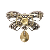 Georgian Paste Bow Brooch-Charlotte Sayers Antique Jewellery
