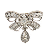 Georgian Paste Bow Brooch-Charlotte Sayers Antique Jewellery