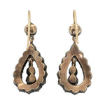 Georgian Paste Drop Earrings-Charlotte Sayers Antique Jewellery