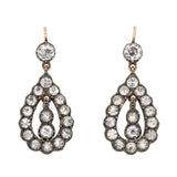 Georgian Paste Drop Earrings-Charlotte Sayers Antique Jewellery