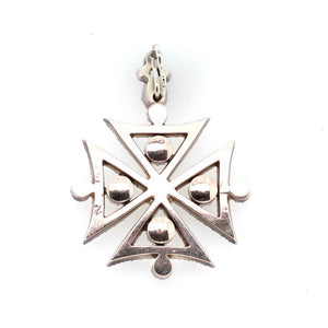 Georgian Paste Maltese Cross-Charlotte Sayers Antique Jewellery