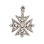 Georgian Paste Maltese Cross-Charlotte Sayers Antique Jewellery