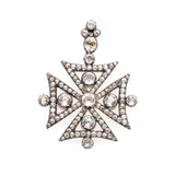 Georgian Paste Maltese Cross-Charlotte Sayers Antique Jewellery