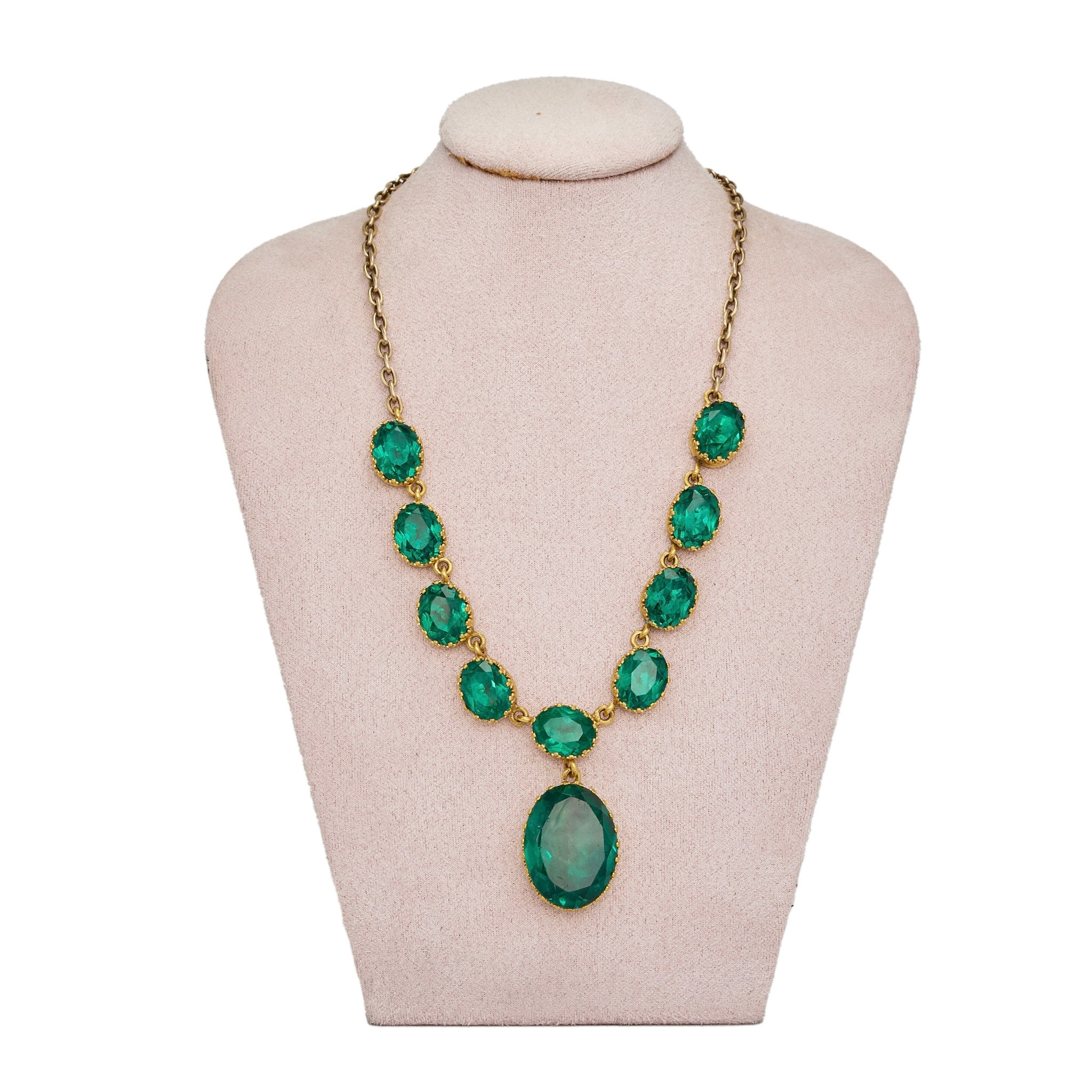 Georgian Paste Necklace-Charlotte Sayers Antique Jewellery