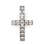 Georgian Paste Silver Cross-Charlotte Sayers Antique Jewellery