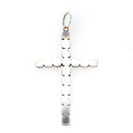 Georgian Paste and Silver Cross Pendant-Charlotte Sayers Antique Jewellery