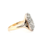 Georgian Pave Set Diamond Oval Ring-Charlotte Sayers Antique Jewellery