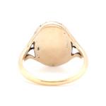 Georgian Pave Set Diamond Oval Ring-Charlotte Sayers Antique Jewellery