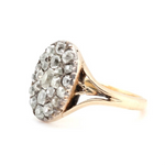 Georgian Pave Set Diamond Oval Ring-Charlotte Sayers Antique Jewellery