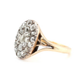 Georgian Pave Set Diamond Oval Ring-Charlotte Sayers Antique Jewellery