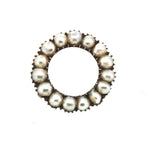 Georgian Pearl Circle Brooch-Charlotte Sayers Antique Jewellery