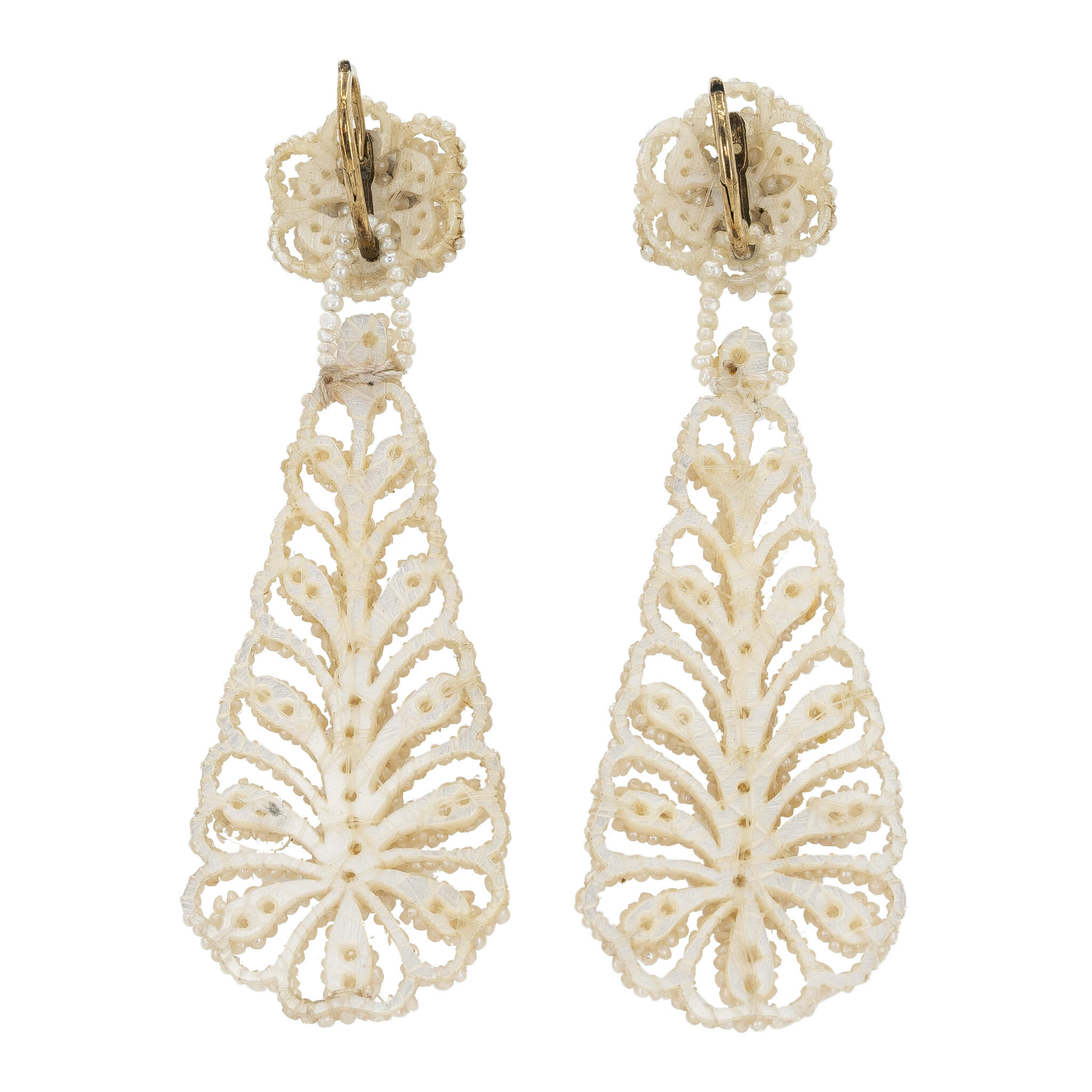 Georgian Pearl Drop Earrings-Charlotte Sayers Antique Jewellery